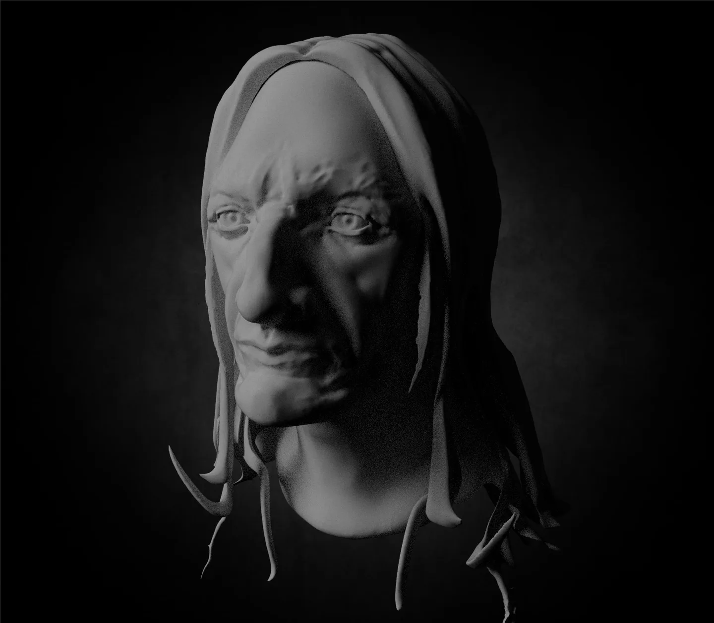 印第安人头像_Blender雕刻