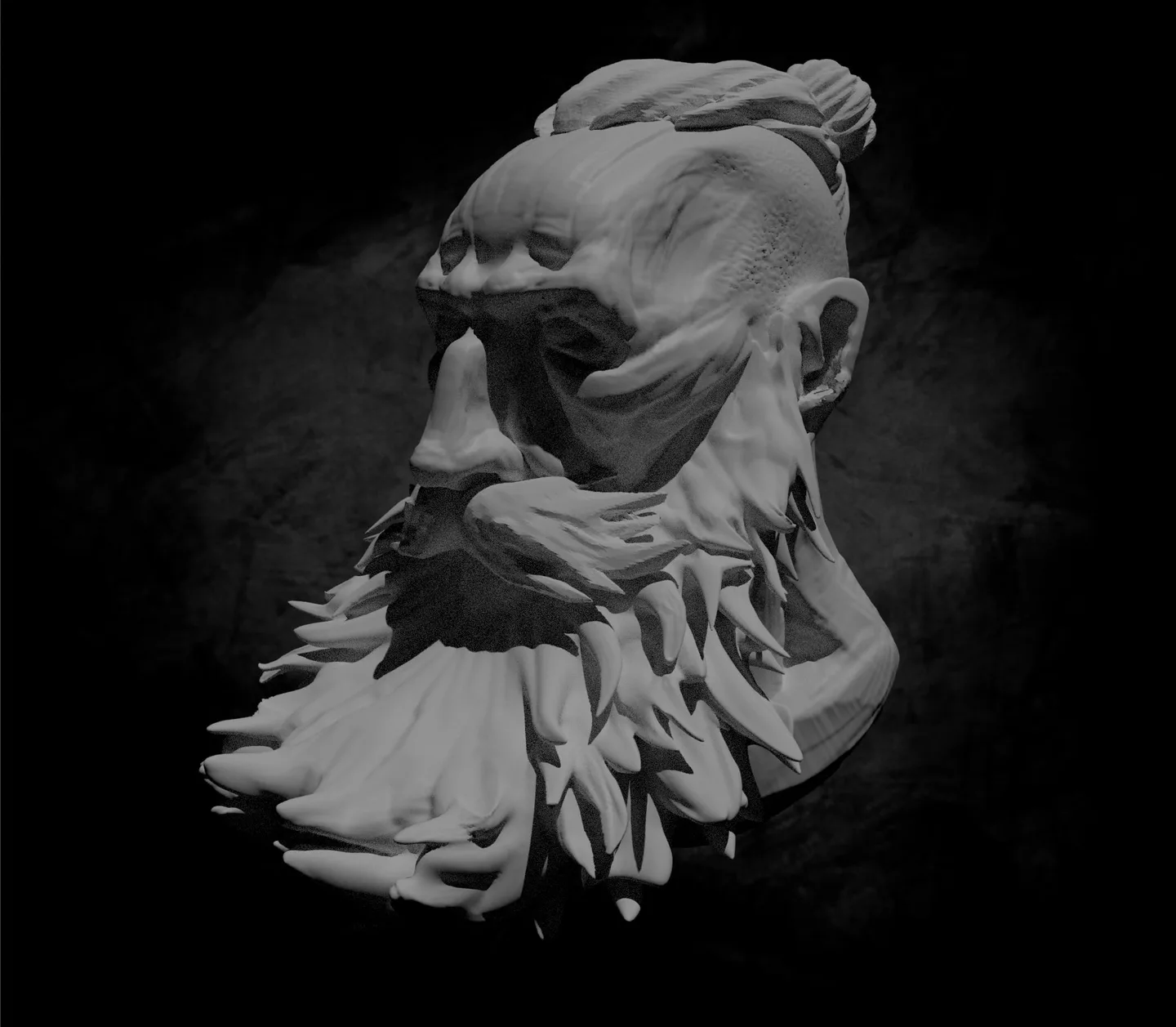 丛林人头像_Blender雕刻